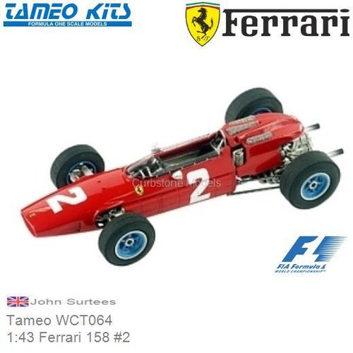Bouwpakket 1:43 Ferrari 158 #2 | John Surtees (Tameo WCT064)