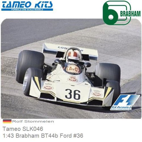 Bouwpakket 1:43 Brabham BT44b Ford #36 | Rolf Stommelen (Tameo SLK046)