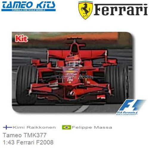 Bouwpakket 1:43 Ferrari F2008 | Kimi Raikkonen (Tameo TMK377)