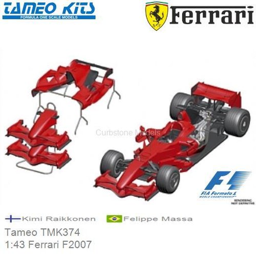 Bouwpakket 1:43 Ferrari F2007 | Kimi Raikkonen (Tameo TMK374)