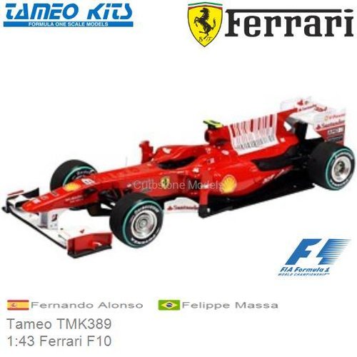 Bouwpakket 1:43 Ferrari F10 | Fernando Alonso (Tameo TMK389)