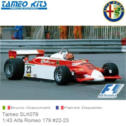 Bouwpakket 1:43 Alfa Romeo 179 #22-23 | Bruno Giacomelli (Tameo SLK079)