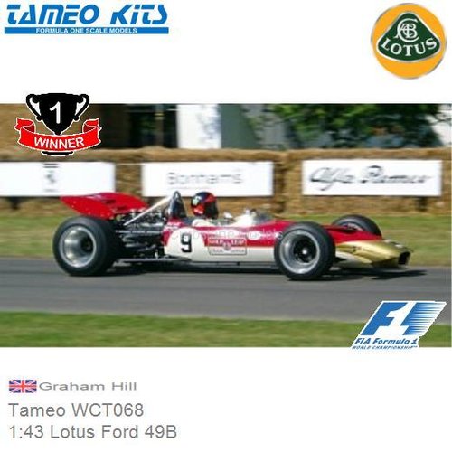 Bouwpakket 1:43 Lotus Ford 49B | Graham Hill (Tameo WCT068)