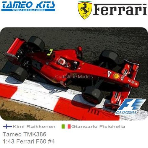 Bouwpakket 1:43 Ferrari F60 #4 | Kimi Raikkonen (Tameo TMK386)