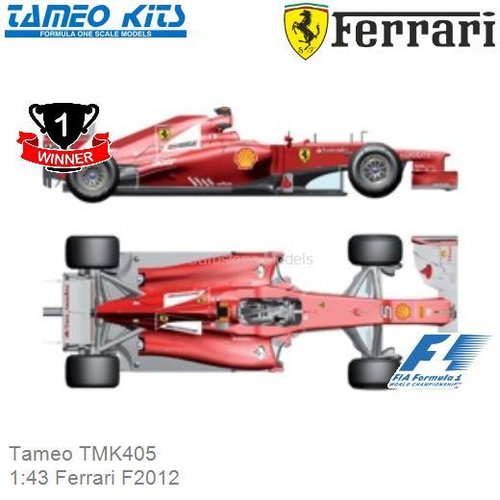 Bouwpakket 1:43 Ferrari F2012 (Tameo TMK405)