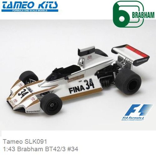 Bouwpakket 1:43 Brabham BT42/3 #34 (Tameo SLK091)