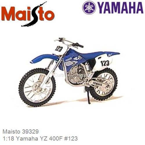 1:18 Yamaha YZ 400F #123 (Maisto 39329)