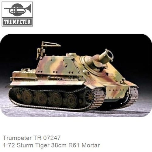 1:72 Sturm Tiger 38cm R61 Mortar (Trumpeter TR 07247)