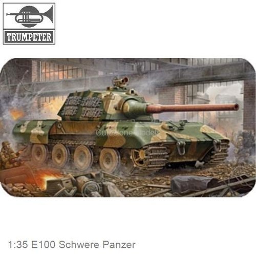 Bouwpakket 1:35 E100 Schwere Panzer (Trumpeter TR 00384)