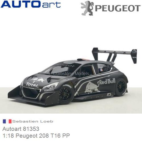 Modelauto 1:18 Peugeot 208 T16 PP | Sebastien Loeb (Autoart 81353)