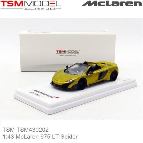 Modelauto 1:43 McLaren 675 LT Spider (TSM TSM430202)