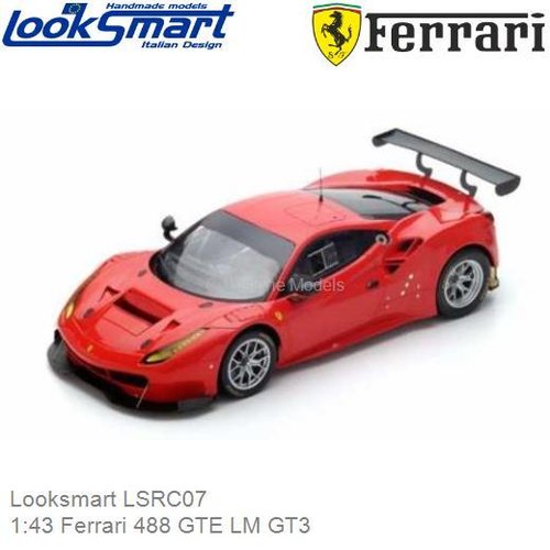 Modelauto 1:43 Ferrari 488 GTE LM GT3 (Looksmart LSRC07)