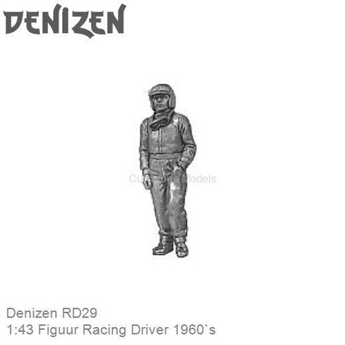 Bouwpakket 1:43 Figuur Racing Driver 1960`s (Denizen RD29)