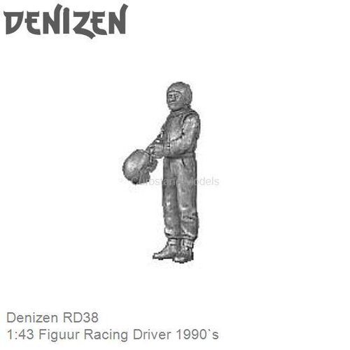 Bouwpakket 1:43 Figuur Racing Driver 1990`s (Denizen RD38)