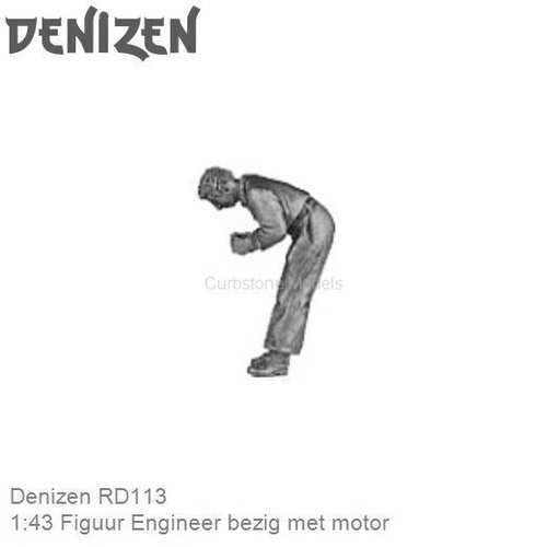 Bouwpakket 1:43 Figuur Engineer bezig met motor (Denizen RD113)