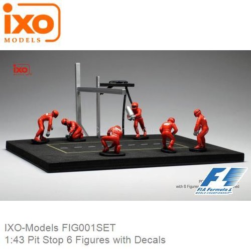 Modelauto 1:43 Pit Stop 6 Figures with Decals (IXO-Models FIG001SET)
