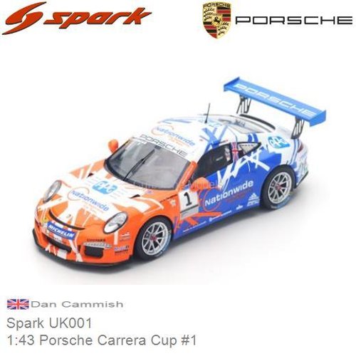 Modelcar 1:43 Porsche Carrera Cup #1 | Dan Cammish (Spark UK001)