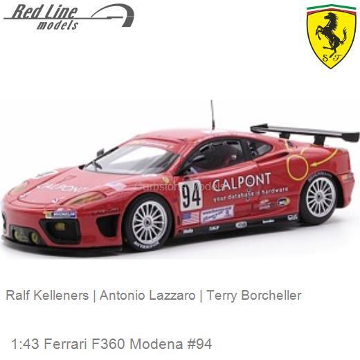 Modelauto 1:43 Ferrari F360 Modena #94 | Ralf Kelleners (Red Line RL007)