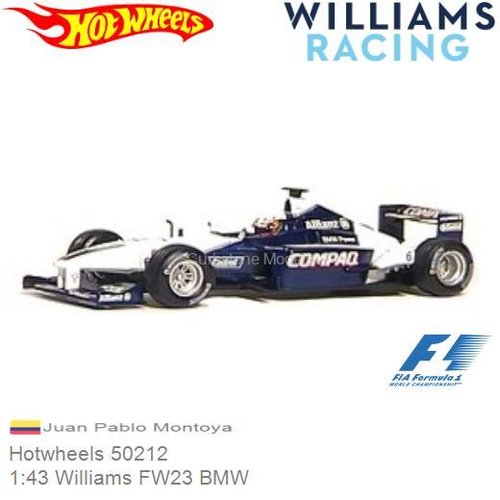 Modelauto 1:43 Williams FW23 BMW | Juan Pablo Montoya (Hotwheels 50212)
