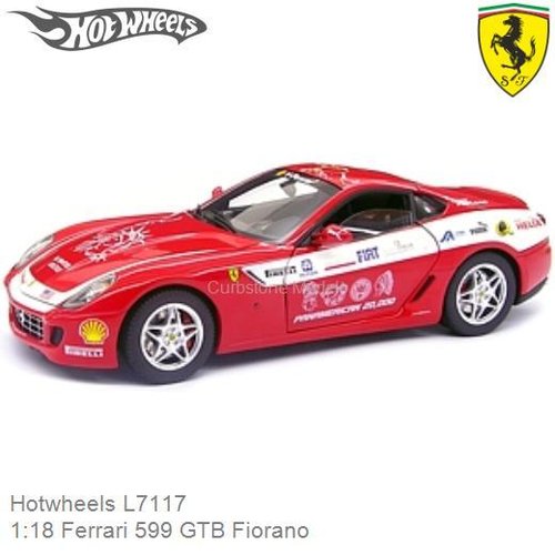 Modelauto 1:18 Ferrari 599 GTB Fiorano (Hotwheels L7117)