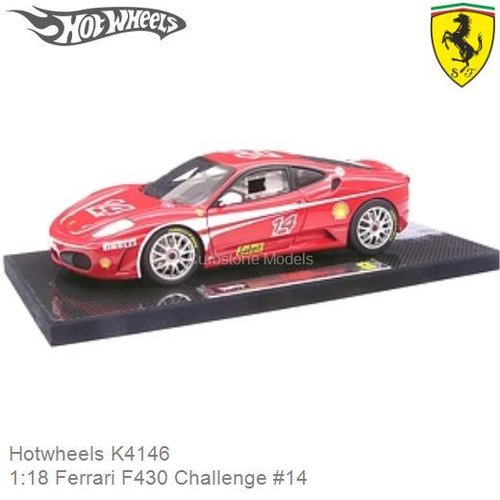 Modelauto 1:18 Ferrari F430 Challenge #14 (Hotwheels K4146)