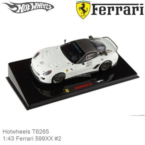 Modelauto 1:43 Ferrari 599XX #2 (Hotwheels T6265)