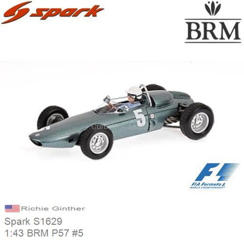 Modelauto 1:43 BRM P57 #5 | Richie Ginther (Spark S1629)