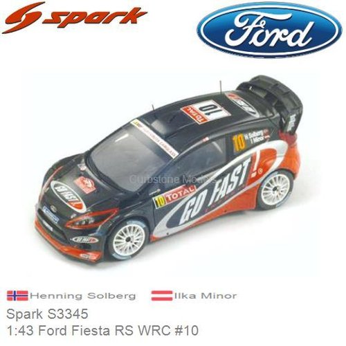 Modelauto 1:43 Ford Fiesta RS WRC #10 | Henning Solberg (Spark S3345)