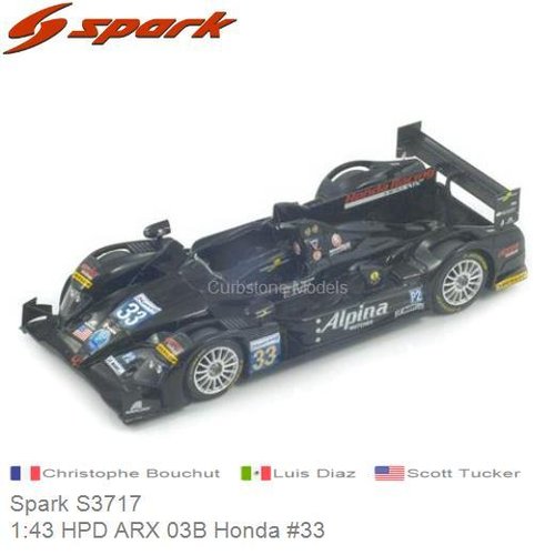 Modelauto 1:43 HPD ARX 03B Honda #33 | Christophe Bouchut (Spark S3717)