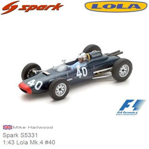 Modelauto 1:43 Lola Mk.4 #40 | Mike Hailwood (Spark S5331)