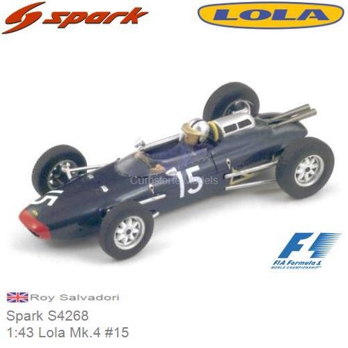 Modelauto 1:43 Lola Mk.4 #15 | Roy Salvadori (Spark S4268)