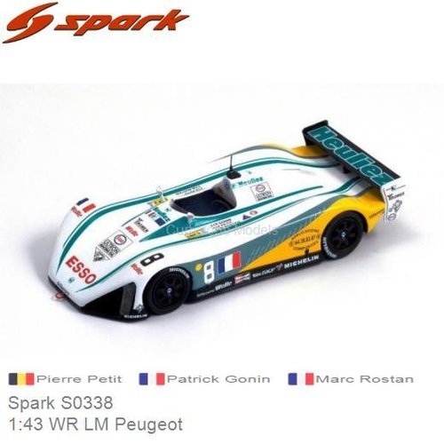 Modelauto 1:43 WR LM Peugeot | Pierre Petit (Spark S0338)