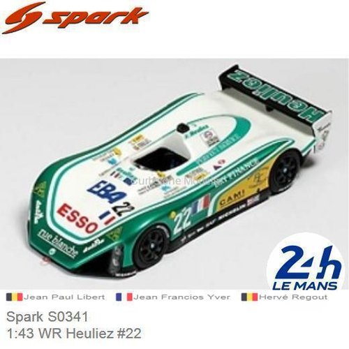 Modellauto 1:43 WR Heuliez #22 | Jean Paul Libert (Spark S0341)