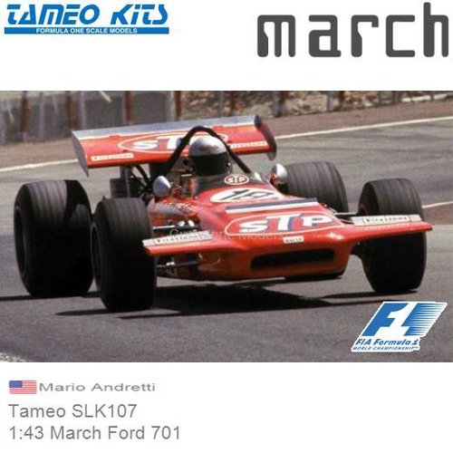 Bouwpakket 1:43 March Ford 701 | Mario Andretti (Tameo SLK107)