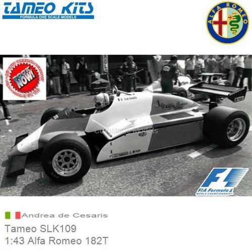 Bouwpakket 1:43 Alfa Romeo 182T | Andrea de Cesaris (Tameo SLK109)
