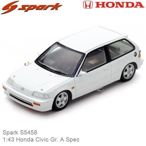 Modelauto 1:43 Honda Civic Gr. A Spec (Spark S5458)