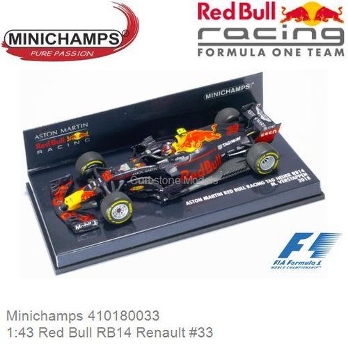 Modelcar 1:43 Red Bull RB14 Renault #33 | Max Verstappen (Minichamps 410180033)