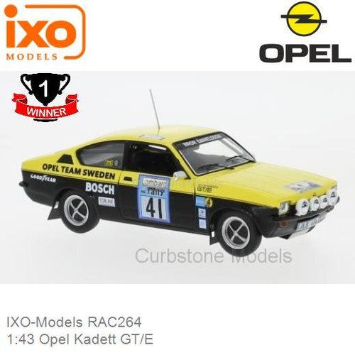 Modelauto 1:43 Opel Kadett GT/E | Bror Danielsson (IXO-Models RAC264)