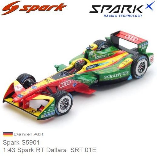 Modelauto 1:43 Spark RT Dallara  SRT 01E | Daniel Abt (Spark S5901)