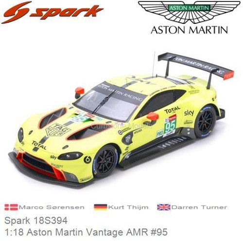 Modelauto 1:18 Aston Martin Vantage AMR #95 (Spark 18S394)