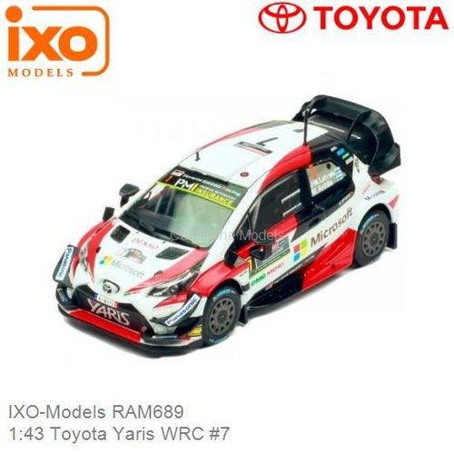 Modelauto 1:43 Toyota Yaris WRC #7 | Jari Matti Latvala (IXO-Models RAM689)