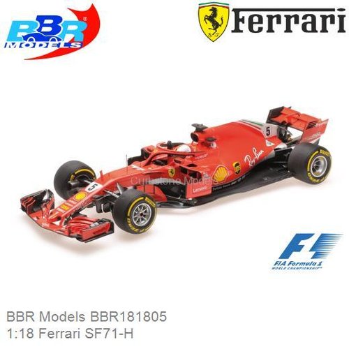 Modelcar 1:18 Ferrari SF71-H | Sebastian Vettel (BBR Models BBR181805)