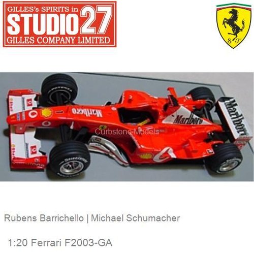Bouwpakket 1:20 Ferrari F2003-GA | Rubens Barrichello (Studio 27 ST27-FK20146)