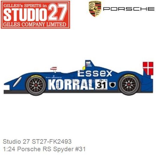 Bouwpakket 1:24 Porsche RS Spyder #31 (Studio 27 ST27-FK2493)