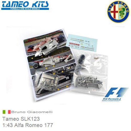 Kit 1:43 Alfa Romeo 177 | Bruno Giacomelli (Tameo SLK123)