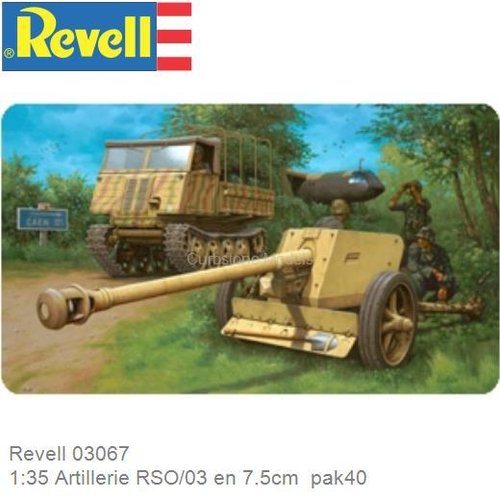 Bouwpakket 1:35 Artillerie RSO/03 en 7.5cm  pak40 (Revell 03067)