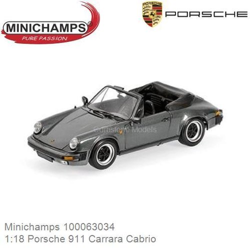 PRE-ORDER 1:18 Porsche 911 Carrara Cabrio (Minichamps 100063034)