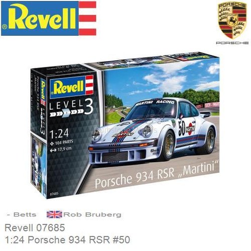 Bouwpakket 1:24 Porsche 934 RSR #50 | - Betts (Revell 07685)