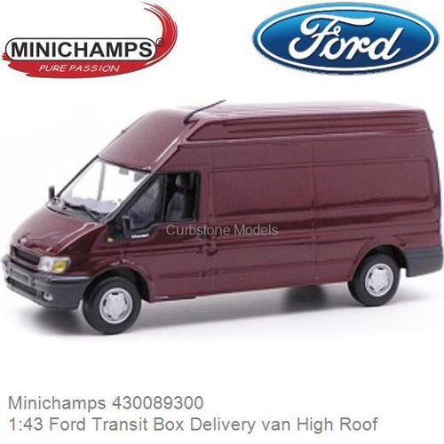 Modelauto 1:43 Ford Transit Box Delivery van High Roof (Minichamps 430089300)