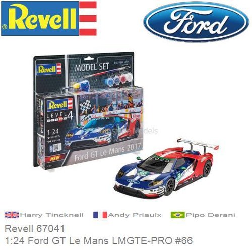Bouwpakket 1:24 Ford GT Le Mans LMGTE-PRO #66 | Harry Tincknell (Revell 67041)